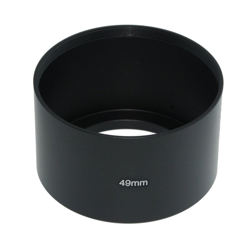 SIOTI 49mm Lens Hood, Oxidation Matte Anti Reflective Treatment, Aluminum Alloy, with 1 * 58mm Lens Cap, Compatible with Sony/Canon/Nikon/Fuji etc >85mm Camera Lens - Image 2